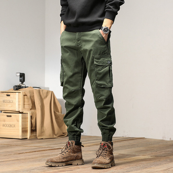 Herren cargo-hose mit elastischem Bund und praktischen Seitentaschen Aliams