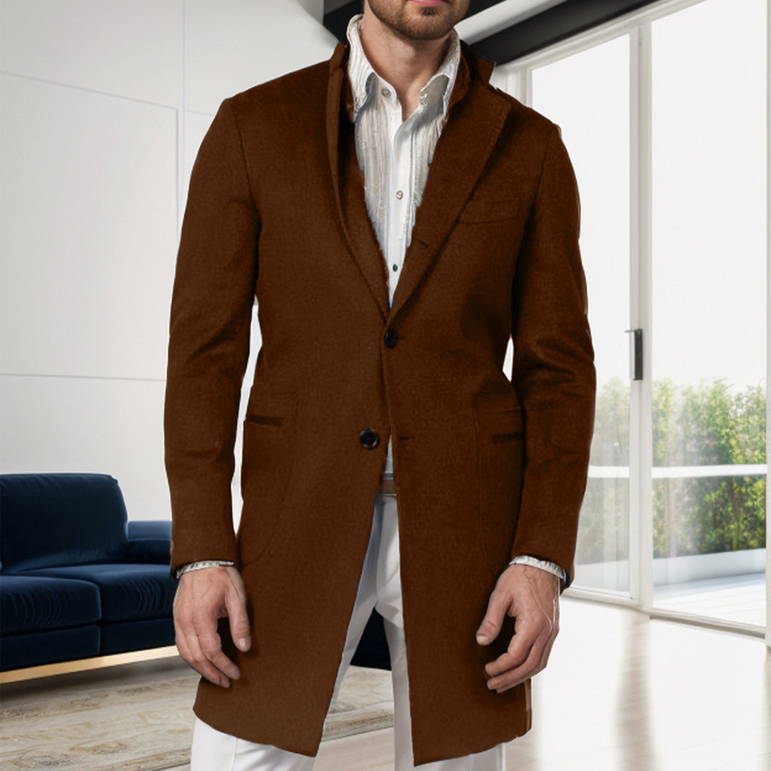 Herren eleganter, taillierter Übergangsmantel aus hochwertiger Wolle Aliams