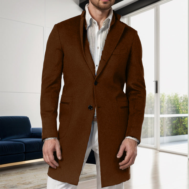 Herren eleganter, taillierter Übergangsmantel aus hochwertiger Wolle Aliams