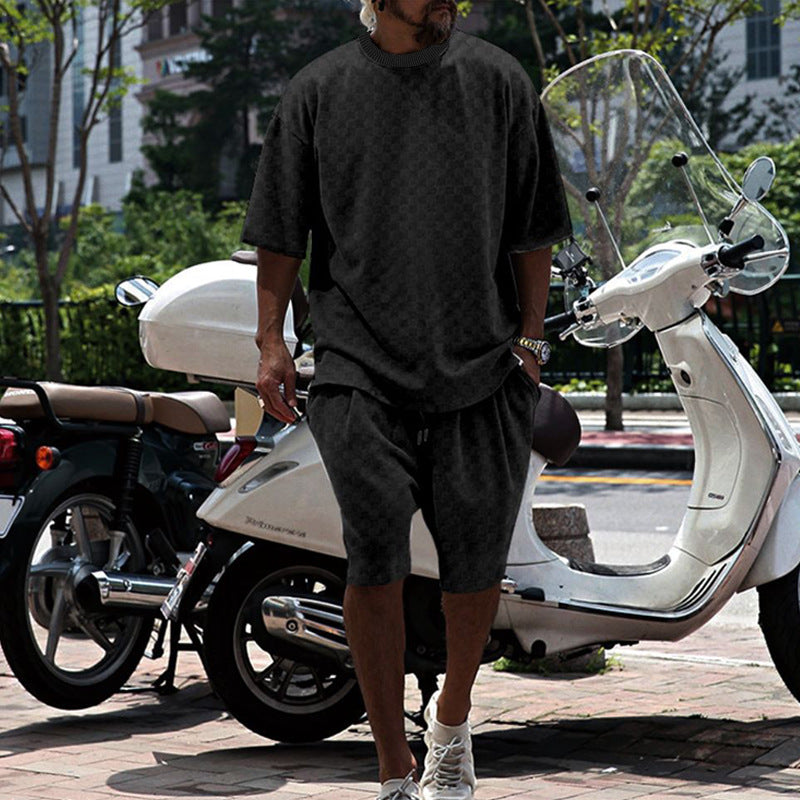 Herren sportliches Kurzarmset aus atmungsaktivem Material Aliams