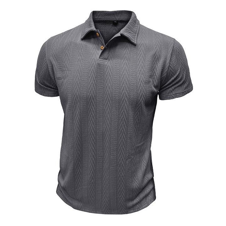 Herren Stilvolles kurzärmliges Poloshirt mit strukturiertem Design Aliams