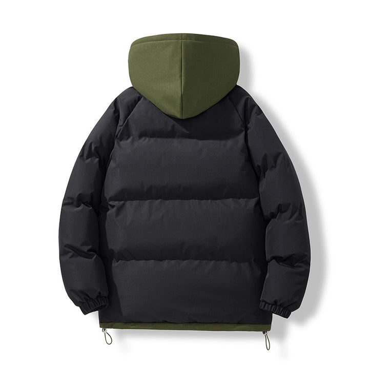 Herren isolierte Pufferjacke mit abnehmbarer Kapuze und verstellbarem Saum Aliams