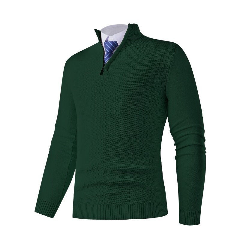 Herren Strickpullover mit modernem Stehkragen und strukturiertem Design Aliams