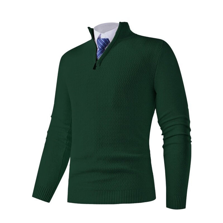 Herren Strickpullover mit modernem Stehkragen und strukturiertem Design Aliams