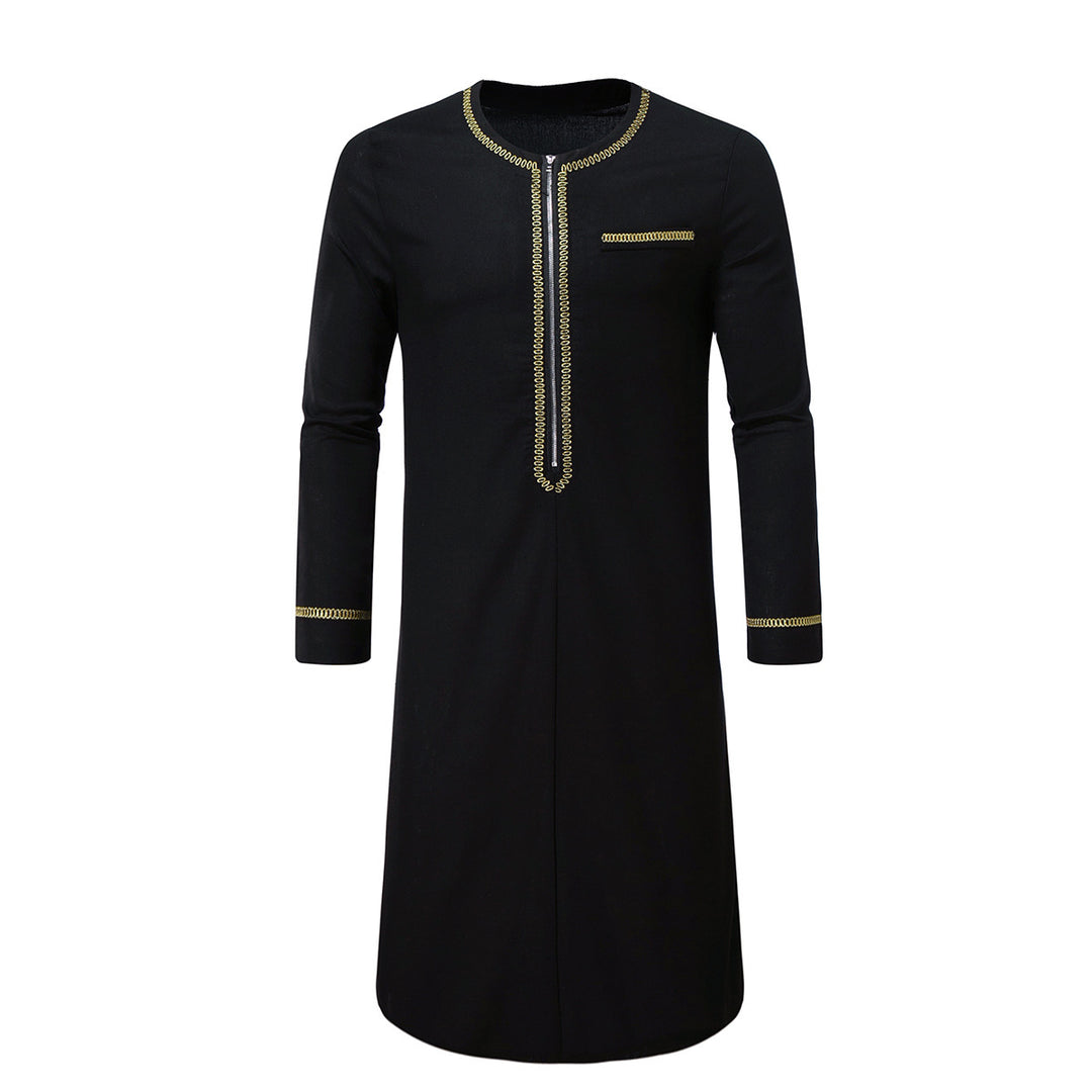 Herren elegantes Tunika-Kleid mit feinen Stickdetails Aliams