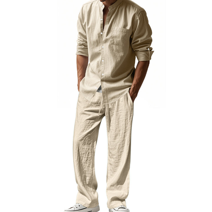 Herren luftiges Hemd- und Hosen-Set Aliams
