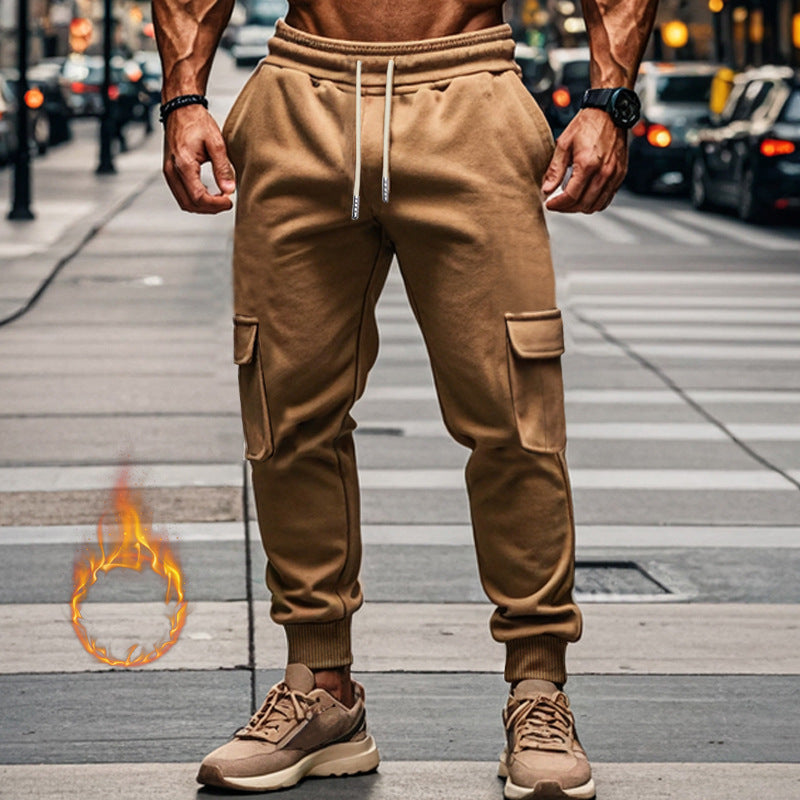 Herren Sportliche Cargo-Jogginghose mit elastischem Bund und praktischen Taschen Aliams