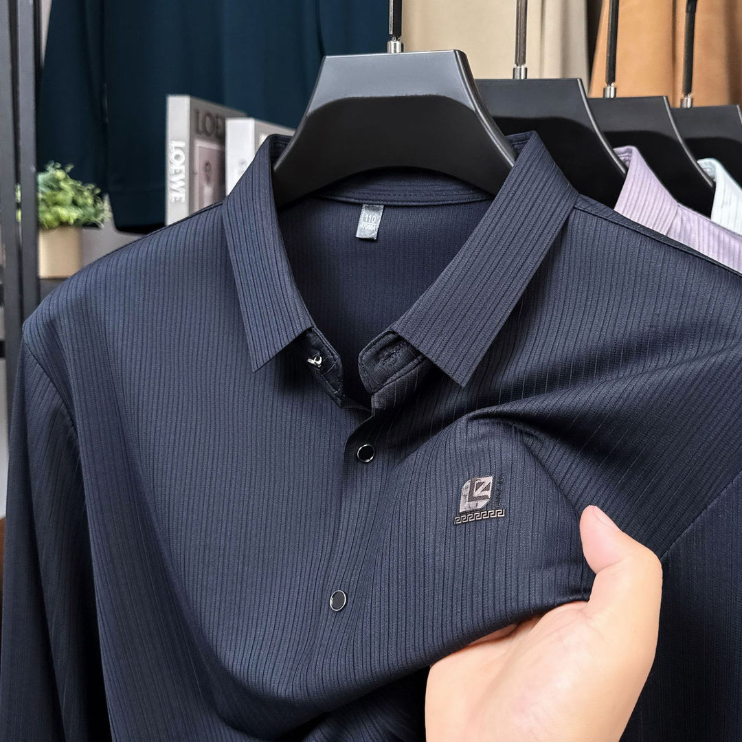 Herren elegantes Hemd mit strukturiertem Design und modernen Akzenten Aliams