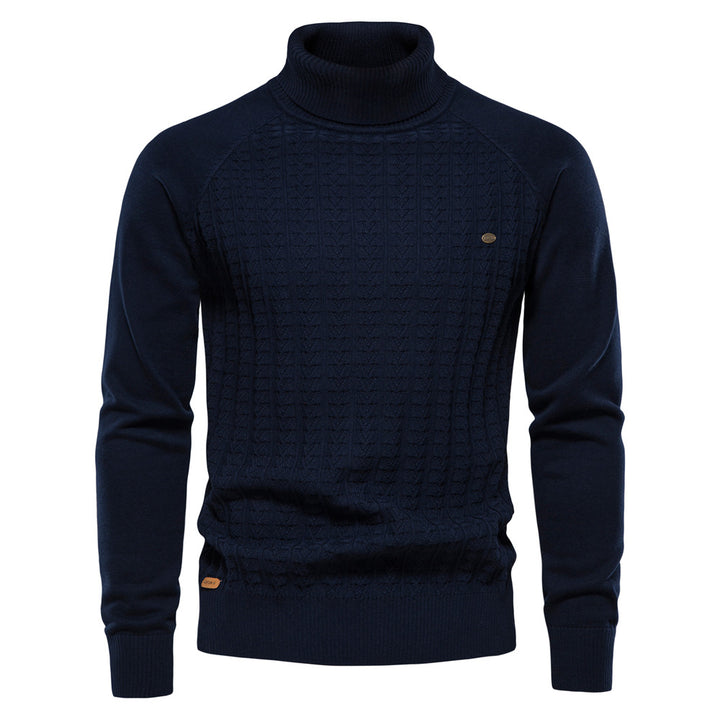 Herren Rollkragenpullover mit strukturiertem Muster Aliams