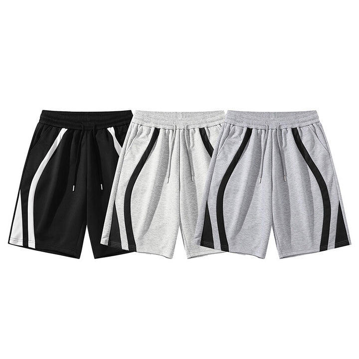 Herren Sportliche Shorts mit elastischem Bund und seitlichen Kontraststreifen Aliams