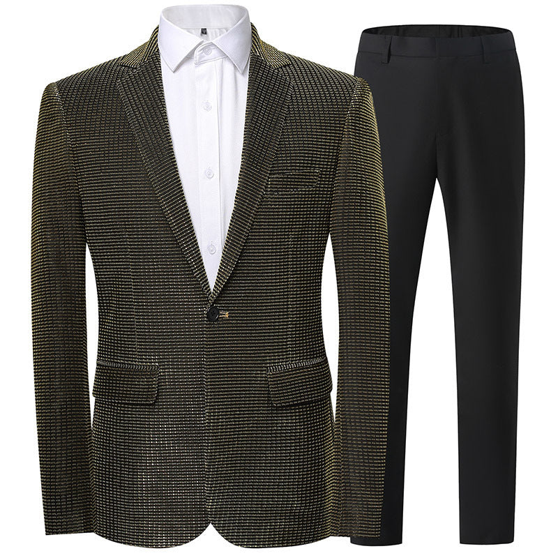 Herren festlicher und eleganter Pailletten-Anzug Aliams