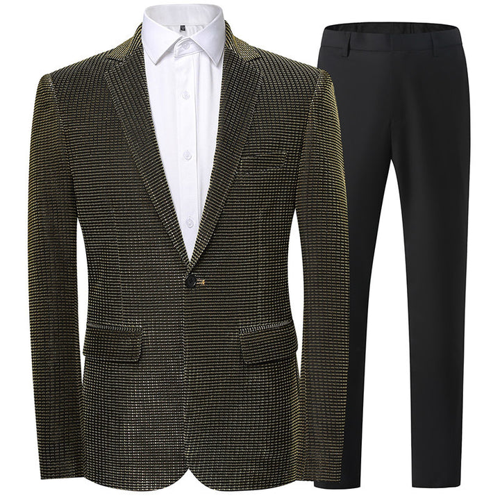 Herren festlicher und eleganter Pailletten-Anzug Aliams