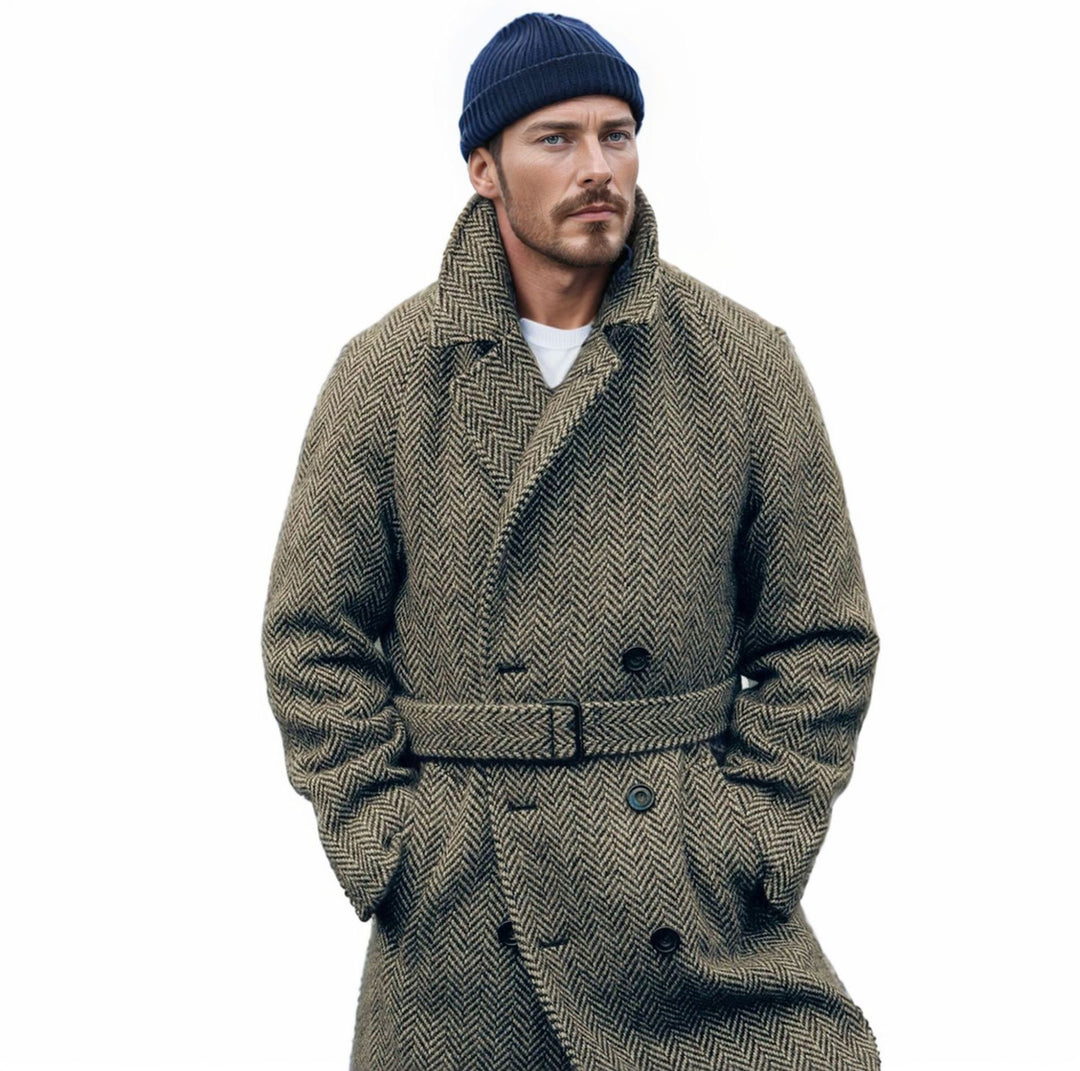 Herren eleganter Dufflecoat mit modernen Details und praktischen Taschen Aliams