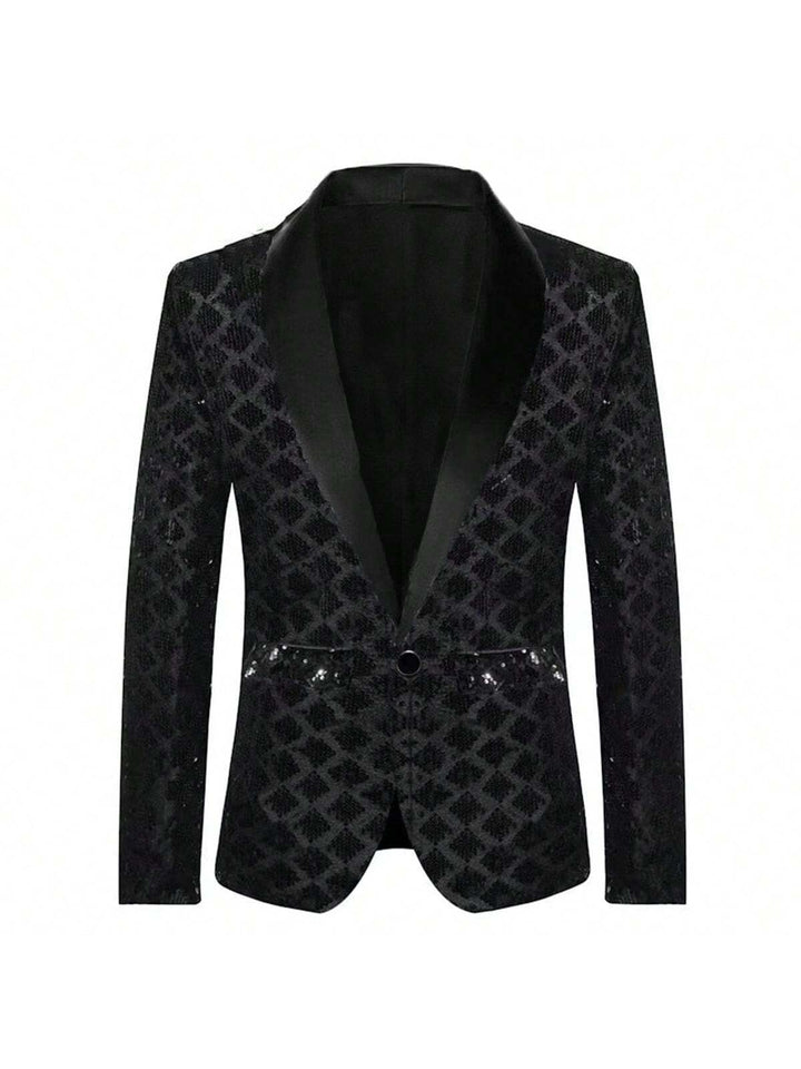 Herren Glamouröser Paillettenblazer Aliams