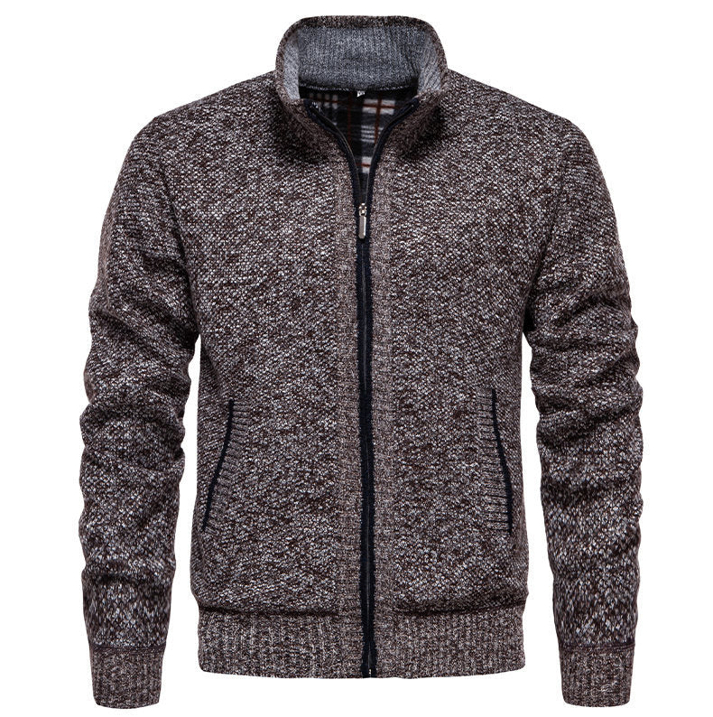 Herren sportliche Strickjacke mit Stehkragen Aliams
