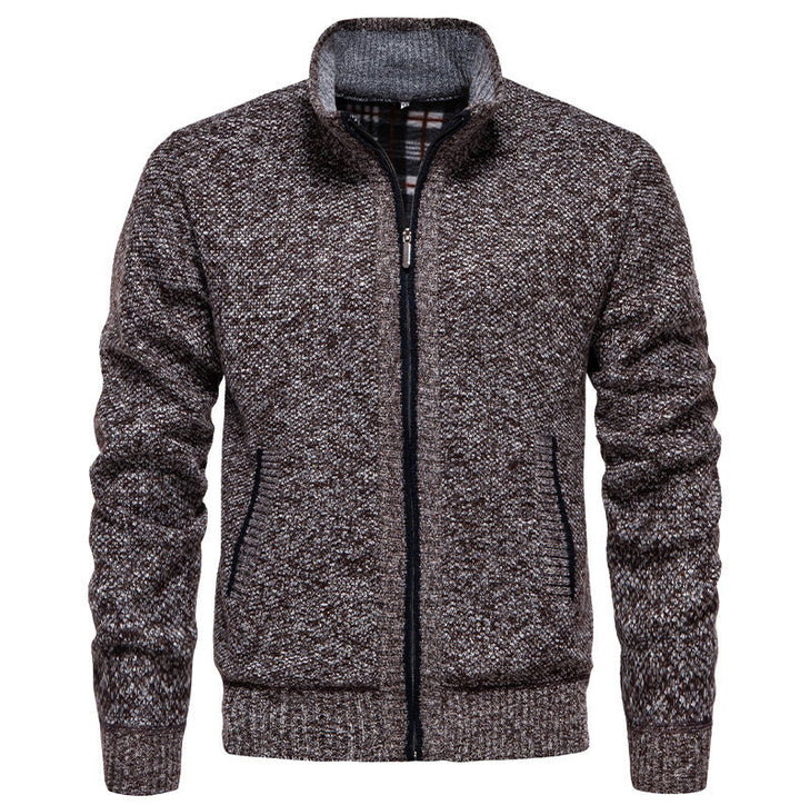 Herren sportliche Strickjacke mit Stehkragen Aliams