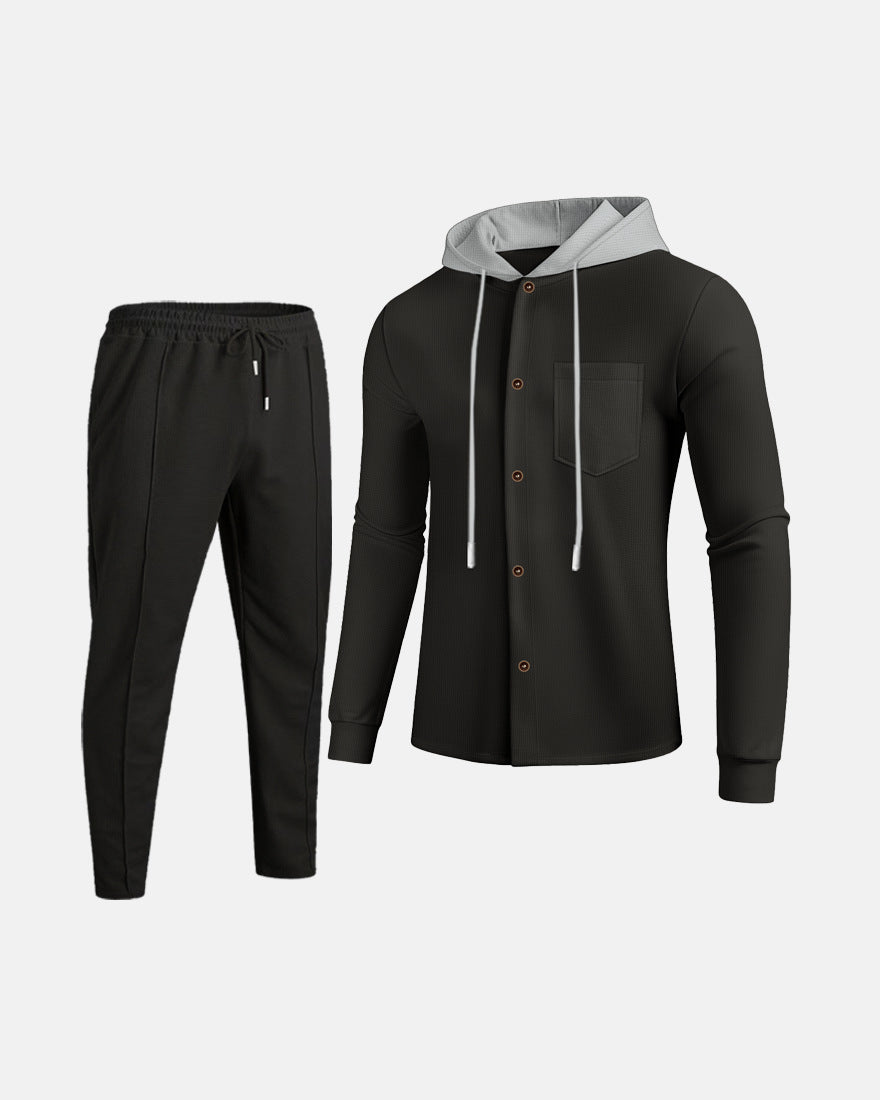 Herren Freizeit Kombination mit Kapuze Aliams
