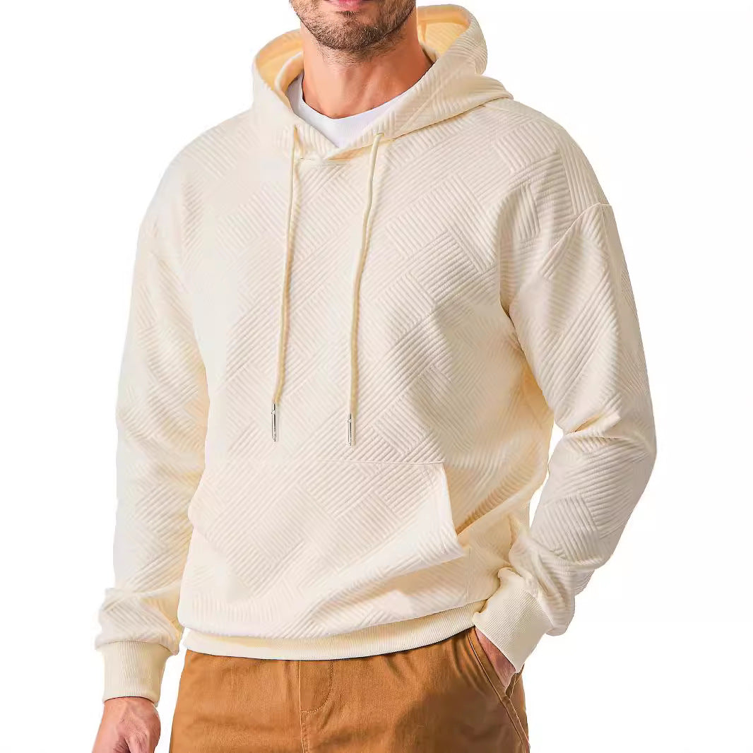 Herren Hoodie mit strukturiertem Design und praktischer Kängurutasche Aliams