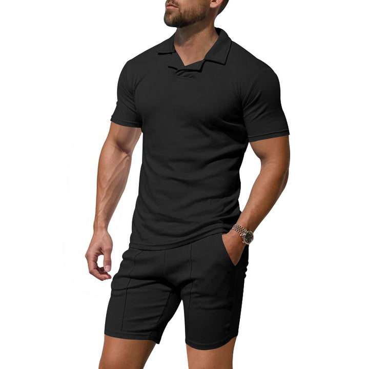 Herren Freizeit-Set mit Polohemd und sportlichen Shorts Aliams