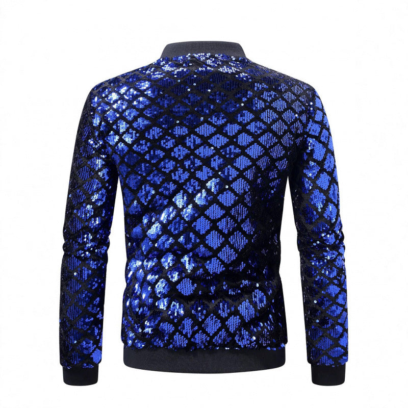 Herren Funkelnde Paillettenjacke Aliams