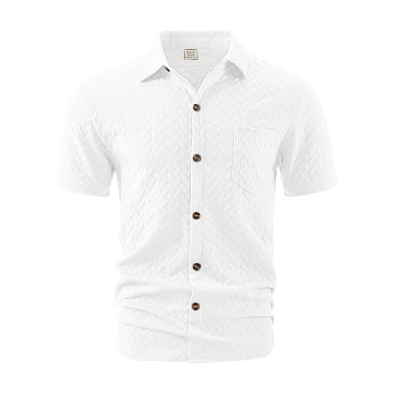 Herren Kurzarm-Hemd mit strukturiertem Design Aliams