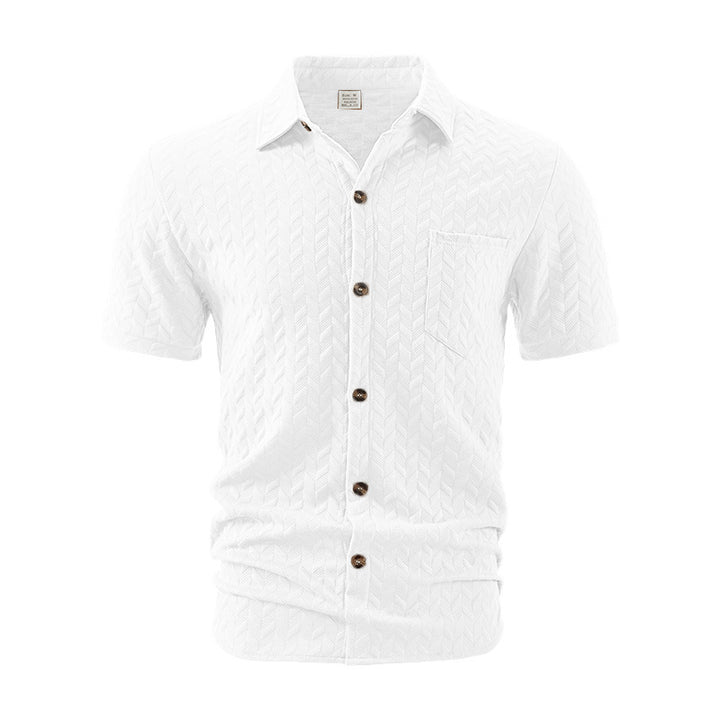 Herren Kurzarm-Hemd mit strukturiertem Design Aliams