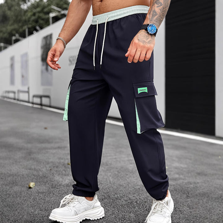 Herren Sportliche Cargo-Hose mit seitlichen Taschen Aliams