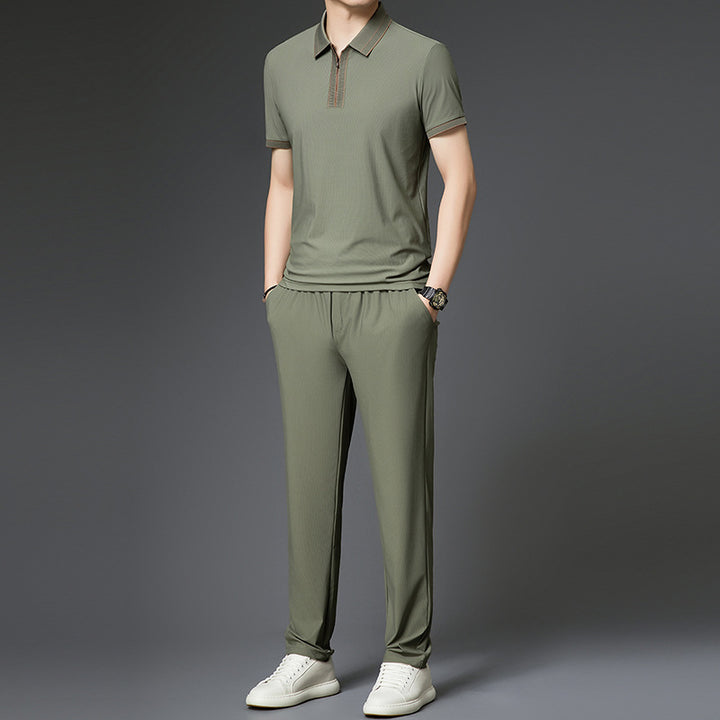 Herren sportlicher Freizeitanzug mit modernem Reißverschluss Aliams