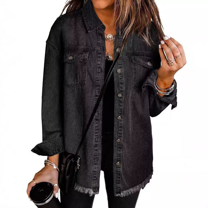 Femme Destroyed Denim Westernjacke Aliams