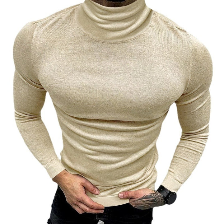 Herren Stehkragenpullover aus hochwertiger Baumwollmischung mit strukturiertem Design Aliams