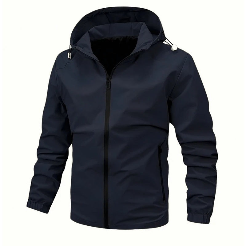 Herren wasserdichte Sportjacke mit verstellbarem Kapuze und atmungsaktivem Material Aliams
