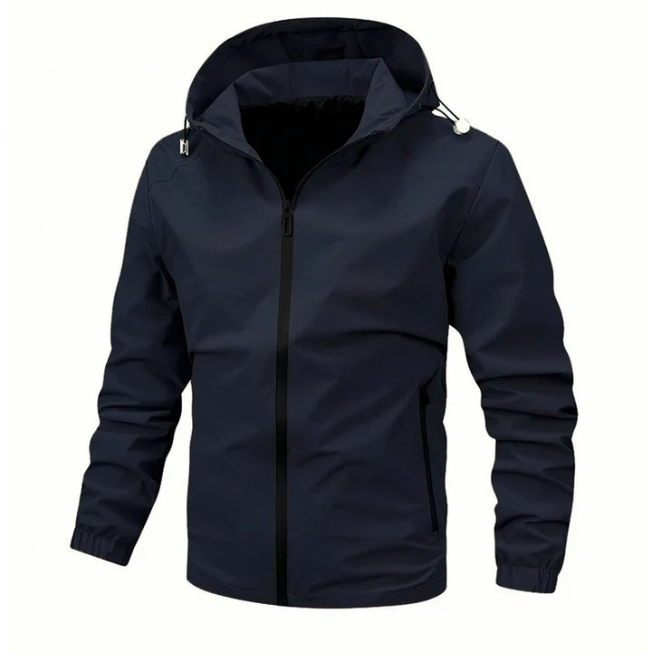 Herren wasserdichte Sportjacke mit verstellbarem Kapuze und atmungsaktivem Material Aliams