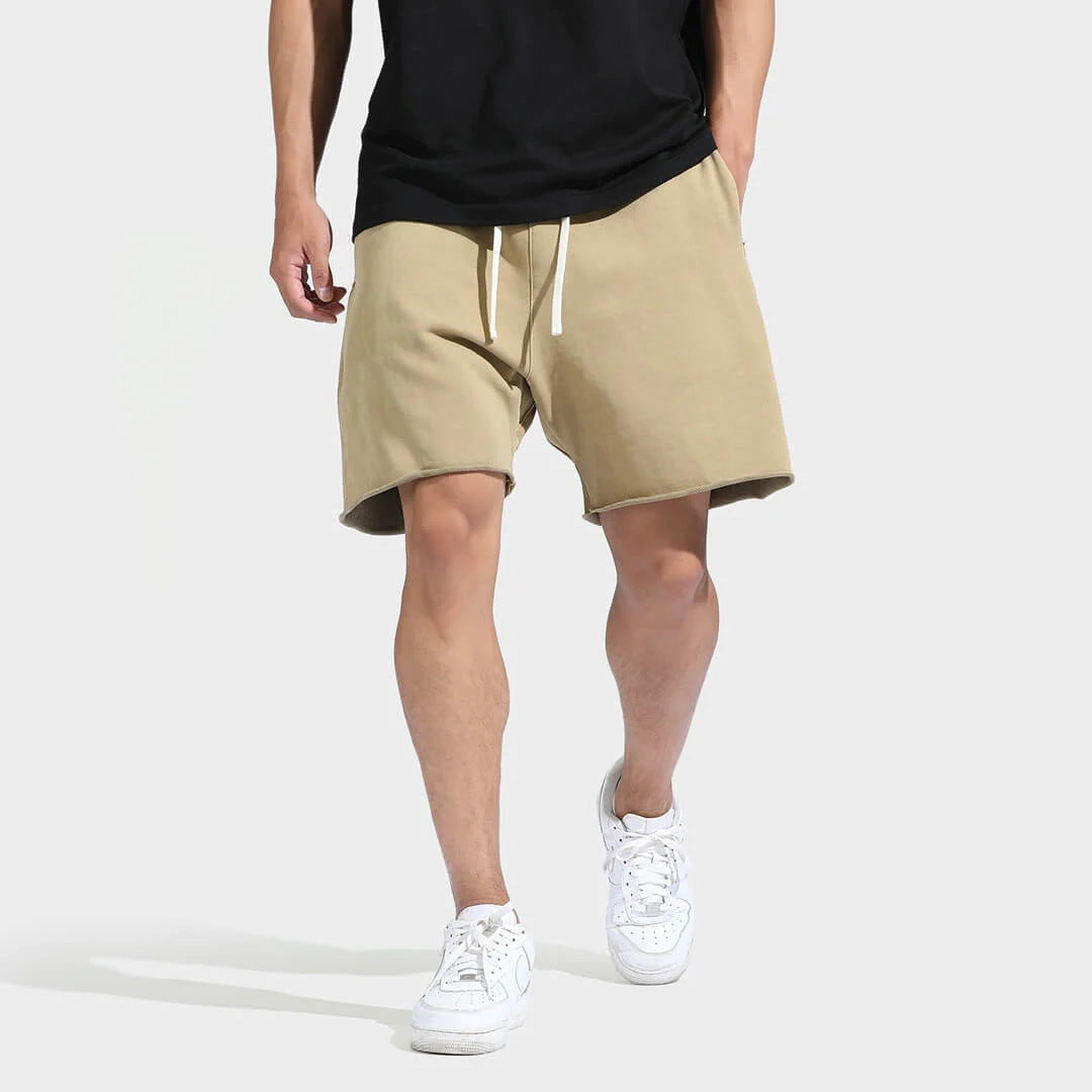 Herren Bequeme Sweatshorts mit elastischem Bund und Seitentaschen Aliams
