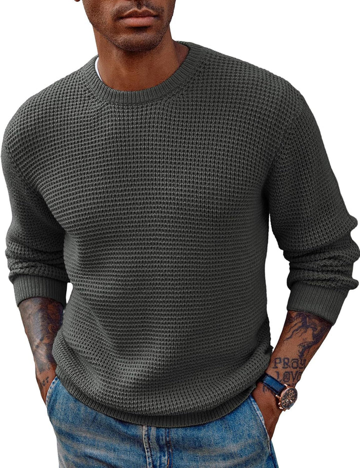 Herren Strukturierter Rundhals-Pullover Aliams