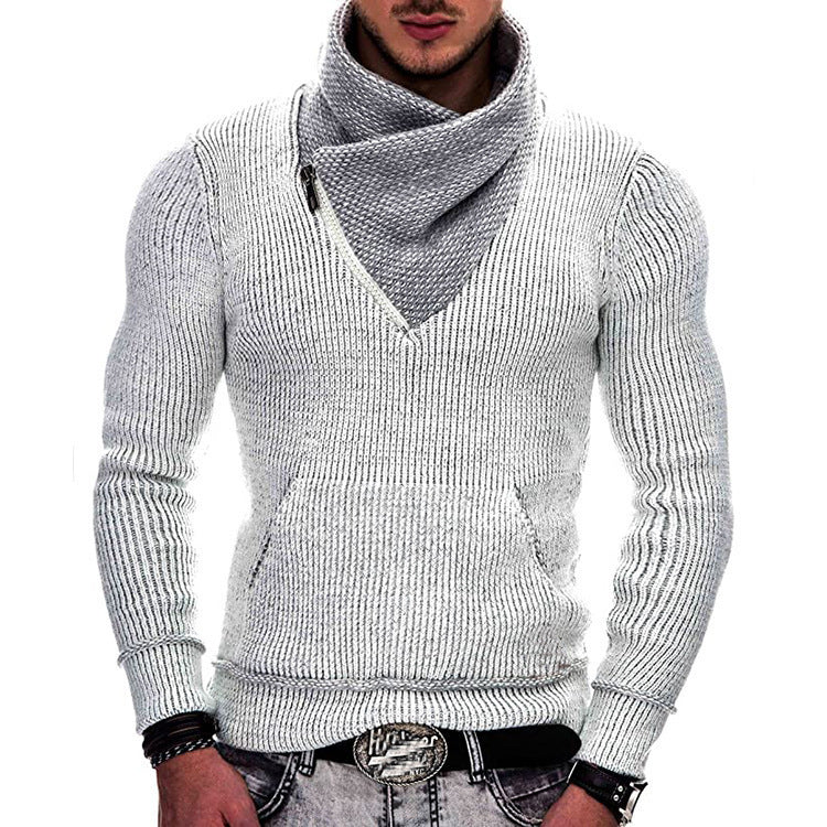 Herren Strickpullover mit hohem Kragen Aliams