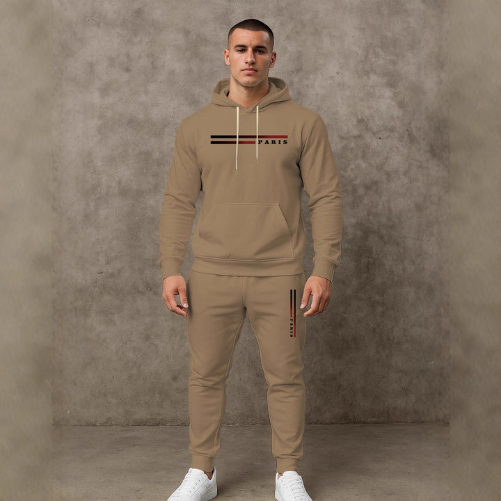 Herren Sportlicher Hoodie-Jogginganzug mit funktionalem Schnitt und praktischen Taschen Aliams