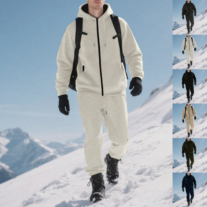 Herren Funktions-Jogginganzug mit warmem Futter und praktischen Taschen Aliams