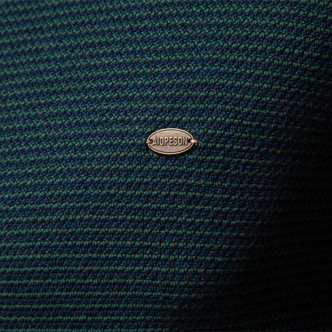 Herren Stehkragenpullover mit strukturiertem Muster Aliams