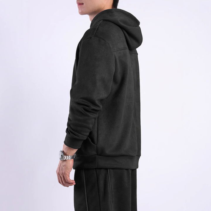 Herren Kapuzensweatshirt aus weichem Fleece-Material mit innovativen Details Aliams