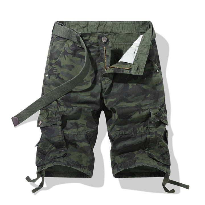 Herren Cargoshorts im Camouflage-Design mit verstellbarem Bund Aliams