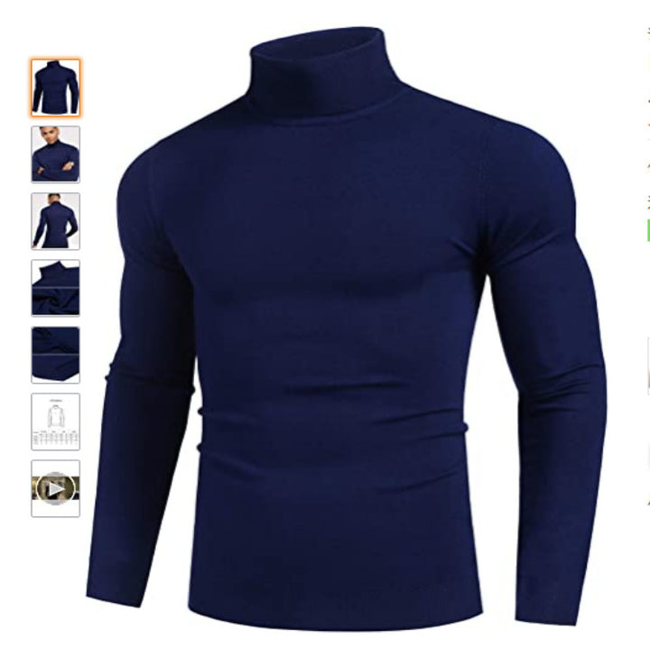 Herren hochabschließender Rollkragenpullover Aliams