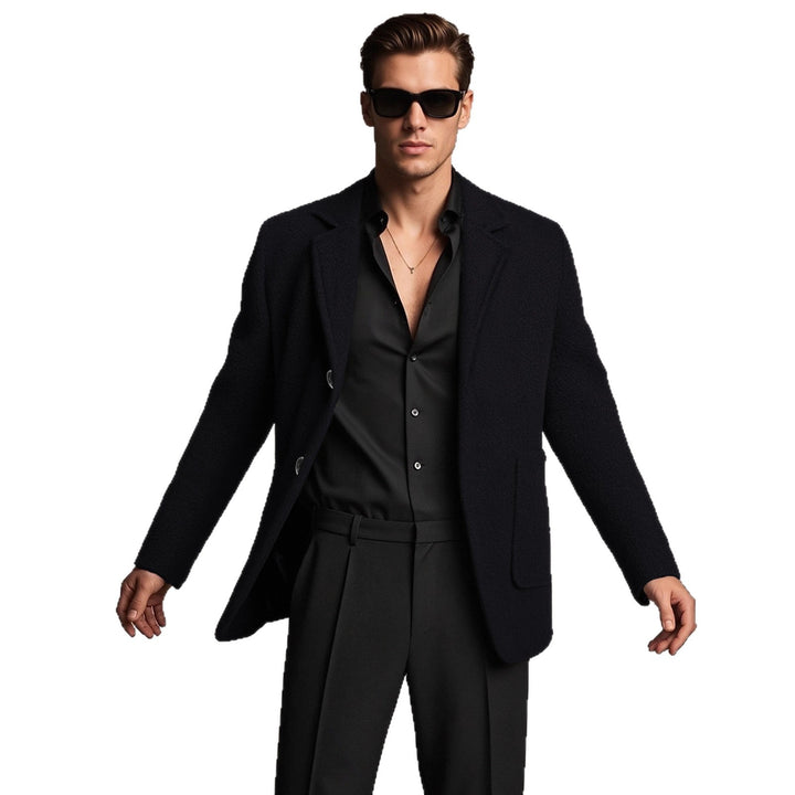 Herren eleganter strukturierter Blazer mit praktischen Taschen Aliams