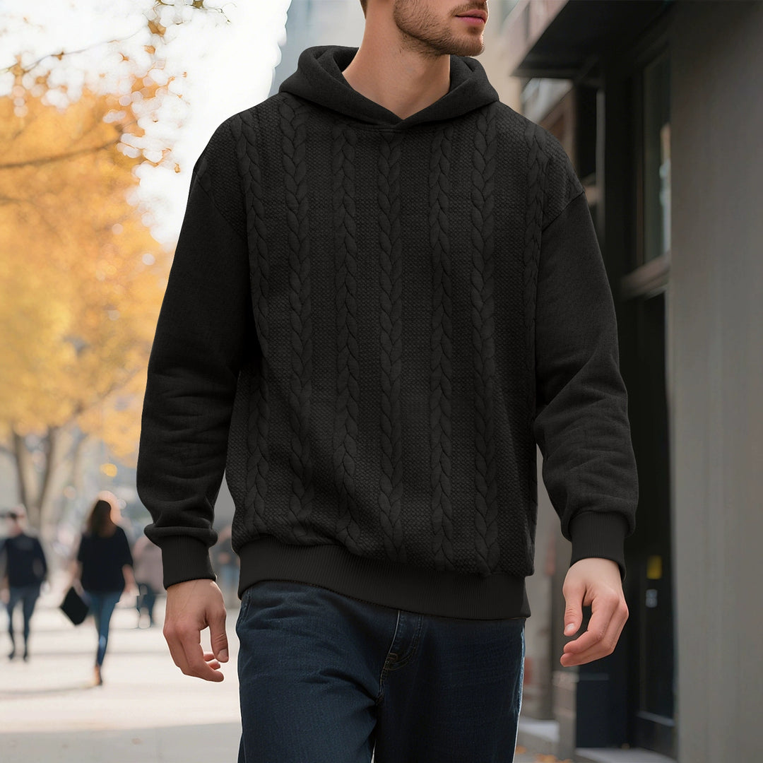 Herren Kapuzensweater mit innovativer Strickstruktur Aliams