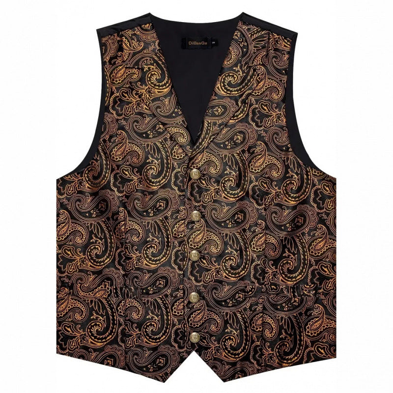 Herren Elegante Weste mit aufwendigem Paisley-Muster Aliams