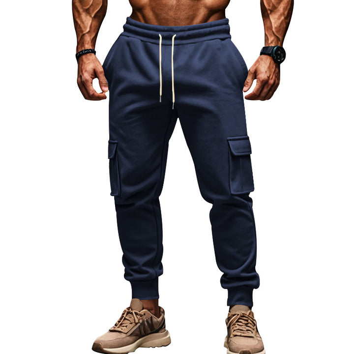 Herren Cargo-Jogginghose mit elastischem Bund und multifunktionalen Taschen Aliams