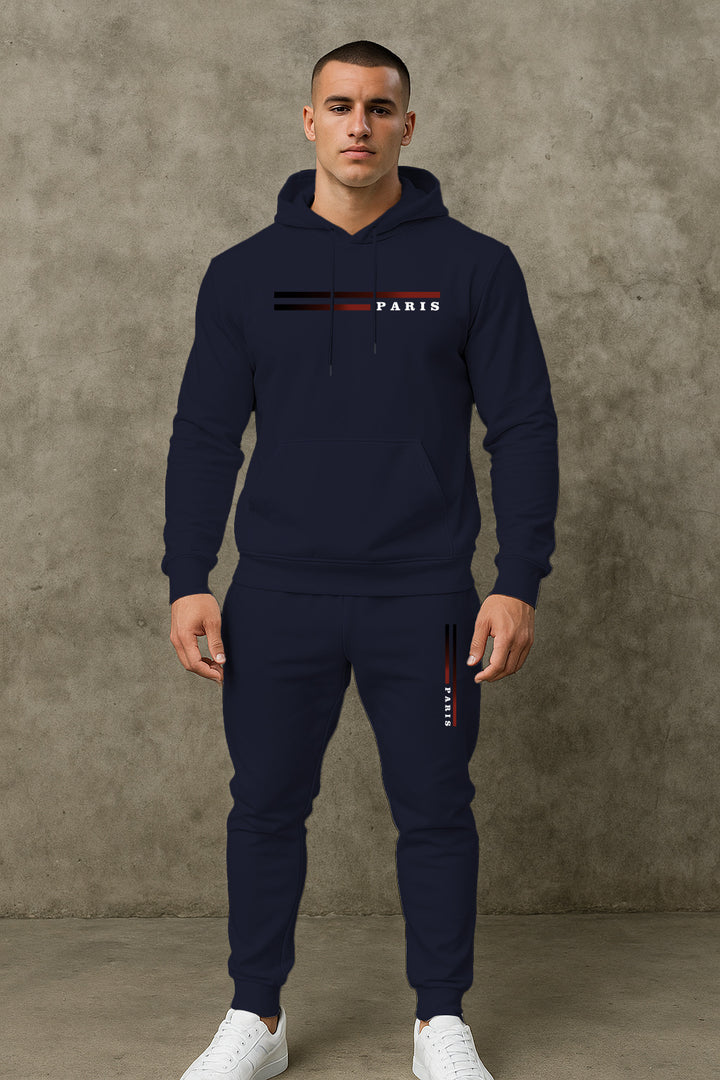 Herren Sportlicher Hoodie-Jogginganzug mit funktionalem Schnitt und praktischen Taschen Aliams