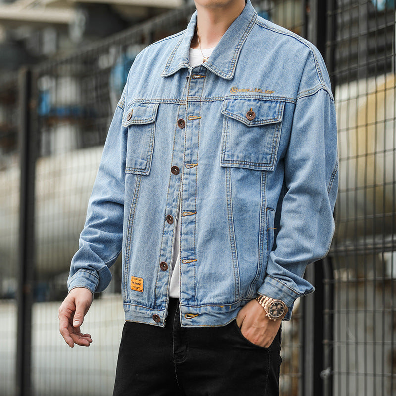 Herren Denimjacke im lässigen Stil mit funktionalen Pattentaschen und robustem Design Aliams