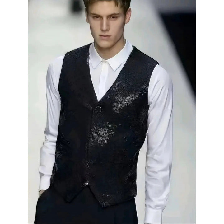 Herren Funkelnde Pailletten-Weste Aliams