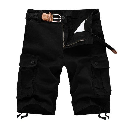 Herren Cargo-Shorts mit Tasche und verstellbarem Gürtel Aliams