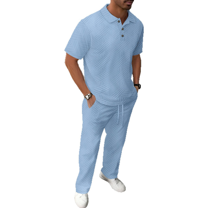 Herren sportliches Freizeit-Outfit mit hochwertigem Muster Aliams